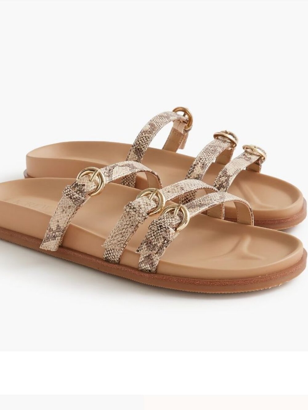 J.Crew Factory Three-strap Slide Sandals
